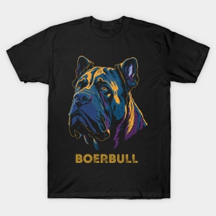 Boerbull Dog Portrait South Africa | Mastiff Breed | Family Guard Dog T-Shirt